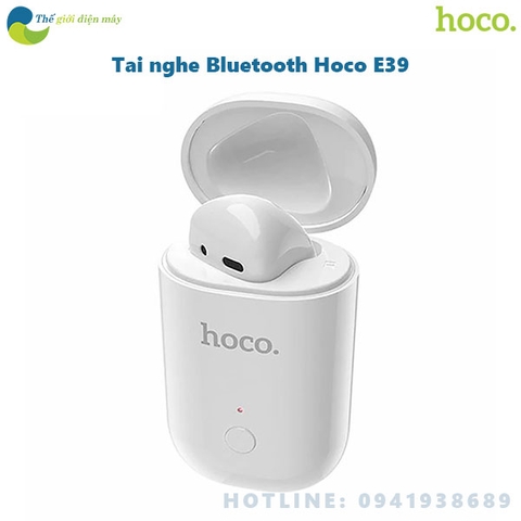 Tai nghe Bluetooth nhét tai Hoco E39 admire sound single V5.0 (trắng) - Bảo hành 12 tháng - Shop Thế giới điện máy