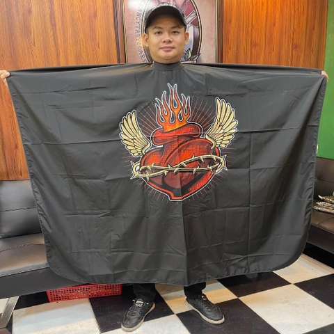 Áo Choàng Cắt Tóc In Logo Theo Yêu Cầu