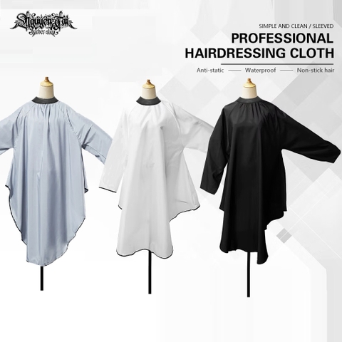 Áo Choàng Cắt Tóc Có Tay Cổ Silicon