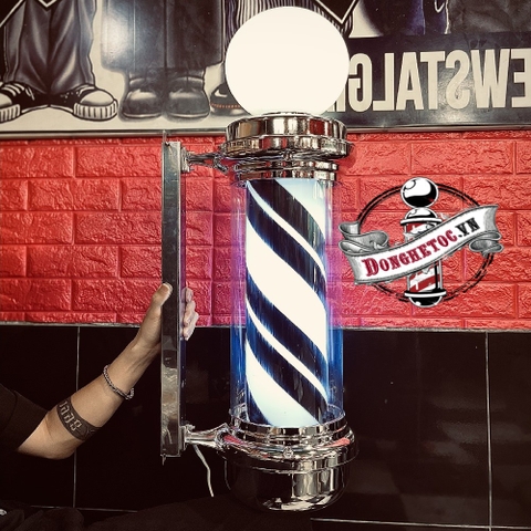Đèn Barber Pole Sọc Trắng Đen