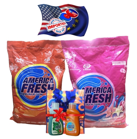 Bột giặt America Fresh 10kg (Tặng Combo America Fresh)