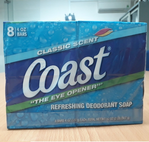 Xà phòng Coast Classic Scent Refreshing Deodorant Soap Lốc 8 x113g