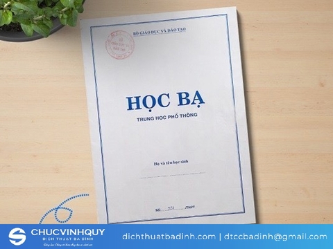 Dịch thuật công chứng học bạ uy tín tại Dịch Thuật Ba Đình