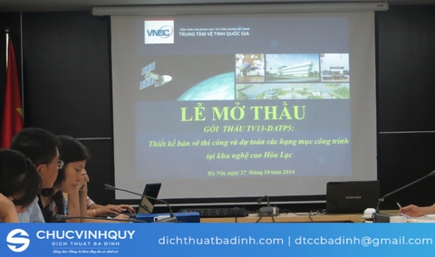 Dịch thuật hồ sơ thầu tiếng anh chất lượng tại Hà Nội