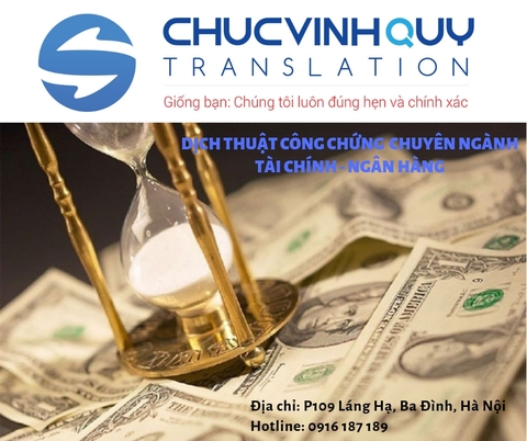 Dịch Thuật Công Chứng Chuyên Ngành Tài Chính, Ngân Hàng