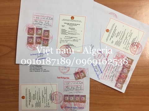 Chứng nhận lãnh sự, hợp pháp hoá lãnh sự giấy tờ, tài liệu tại Đại sứ quán Algeria ở Hà nội