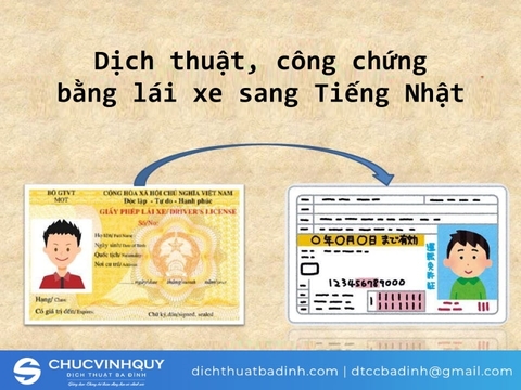 Dịch thuật công chứng bằng lái xe sang Tiếng Nhật tại Hà Nội