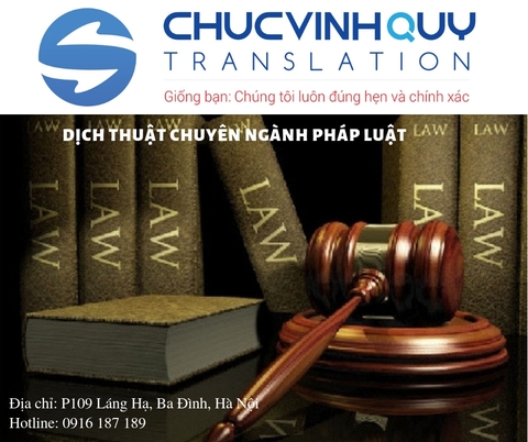 Dịch Thuật Chuyên Ngành Pháp Luật