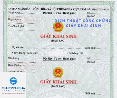 Dịch Thuật Công Chứng Giấy Khai Sinh, Sổ Hộ Khẩu, CMND