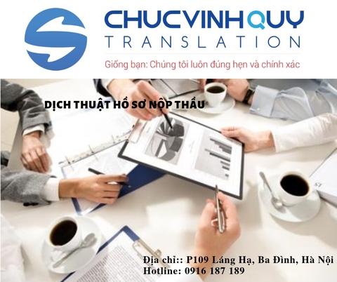 Dịch thuật công chứng hồ sơ thầu