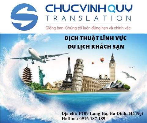 Dịch Thuật Lĩnh Vực Du Lịch Khách Sạn