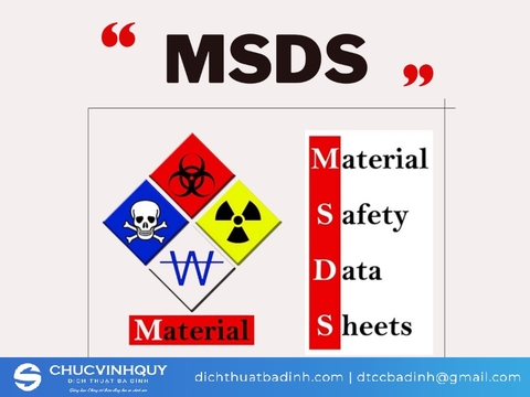 Tìm hiểu hình thức dịch thuật tài Liệu MSDS - An toàn hóa chất