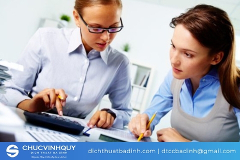 Dịch thuật tiếng Pháp chuyên ngành kế toán tại Chúc Vinh Quý