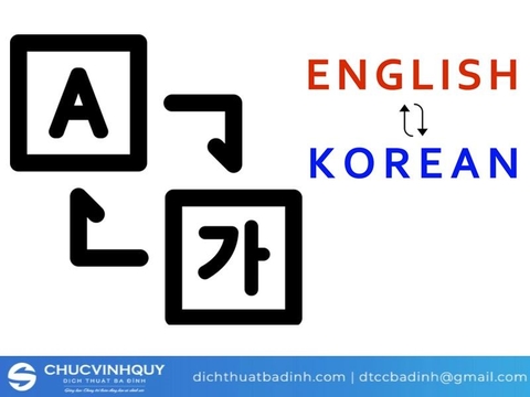Dịch thuật Ba Đình - Dịch tiếng Anh sang tiếng Hàn giá tốt
