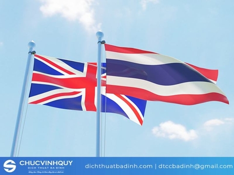 Dịch tiếng Anh sang tiếng Thái Lan chất lượng cao tại Dịch thuật Ba Đình