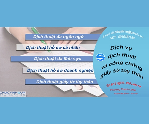 Dịch vụ dịch thuật và công chứng giấy tờ tuỳ thân