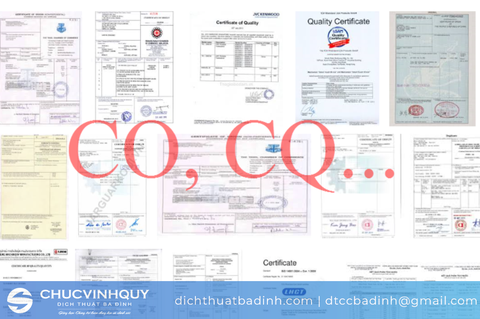 Dịch thuật công chứng CO CQ Chứng nhận xuất xứ hàng hóa - Lấy nhanh, đơn giản