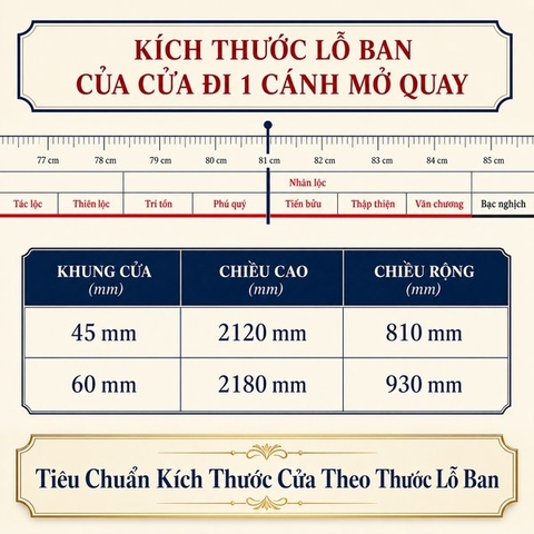 Cách Đo Cửa Theo Thước Lỗ Ban Chuẩn Phong Thủy Kỹ Thuật