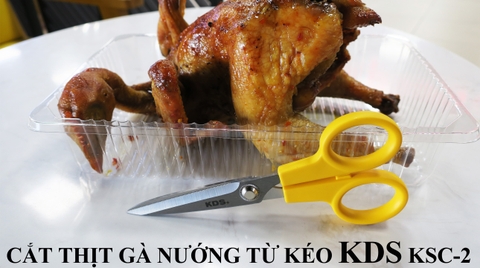 Hướng dẫn cắt gà nướng từ kéo Nhật KDS