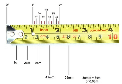 Các Đọc Thông Số Trên Thước Dây - Từ Inch, Feet sang Cm