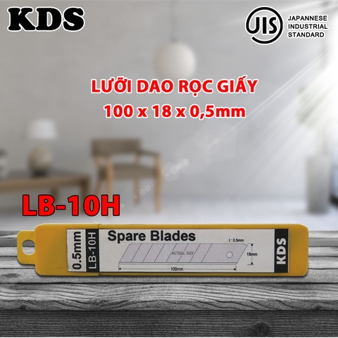 LƯỠI DAO RỌC GIẤY 100 X 18 X 0,5 MM KDS LB-10H (TRẮNG)