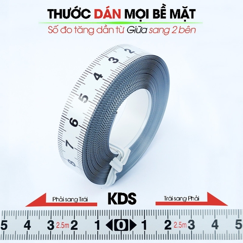 THƯỚC DÁN 5M SỐ ĐO 2 BÊN KDS STC13-05