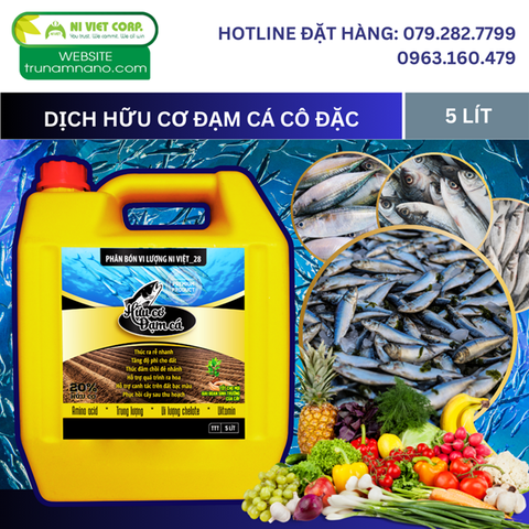 Phân bón hữu cơ đạm cá cô đặc (amino) 5 lít