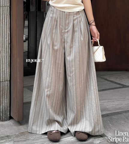 Linen Stripe Pants