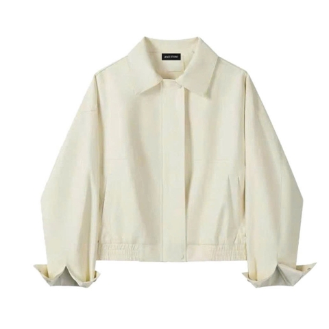 Crème Leather Jacket