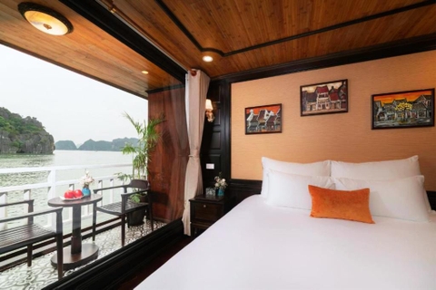Arcady Boutique Cruise: 2 days-1 night/ 3 days-2 nights (Hanoi- Halong Bay- Tuan Chau)-3,200,000 VND.