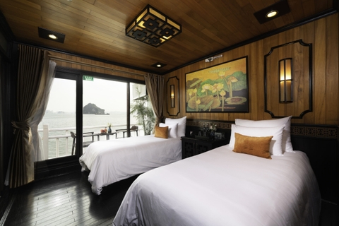 Arcady Boutique Cruise: 2 days-1 night/ 3 days-2 nights (Hanoi- Halong Bay- Tuan Chau)-3,200,000 VND.