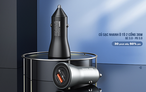 Tẩu sạc Remax PD+QC 36w RCC 107