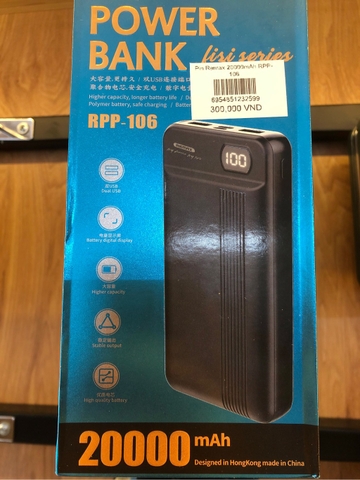 Pin Remax 20000mAh RPP-106