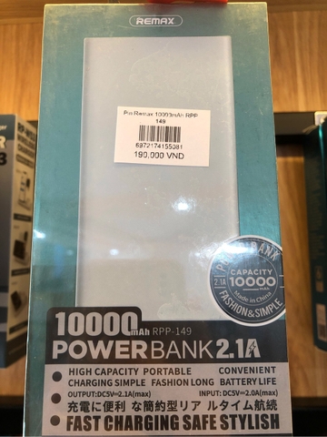 Pin Remax 10000mAh RPP 149