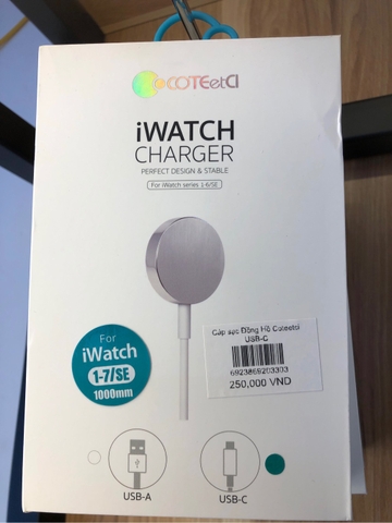 Cáp sạc Đồng Hồ Coteetci USB-C