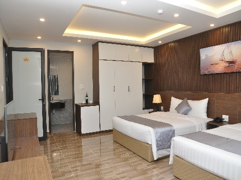 Phòng Deluxe có 2 giường cỡ Super King size
