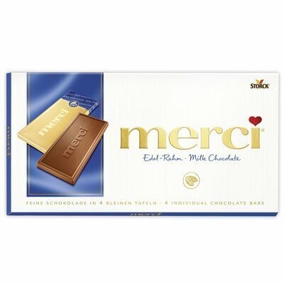 Socola Merci Milk Chocolate thanh 100g xanh dương