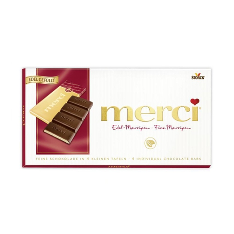 Socola Merci Fine Marzipan thanh 112g đỏ