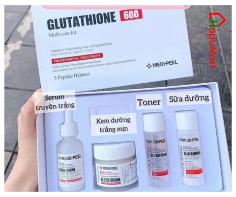 SÉT DƯỠNG TRẮNG DA 4 MÓN GLUTATHINE MEDI PEEL