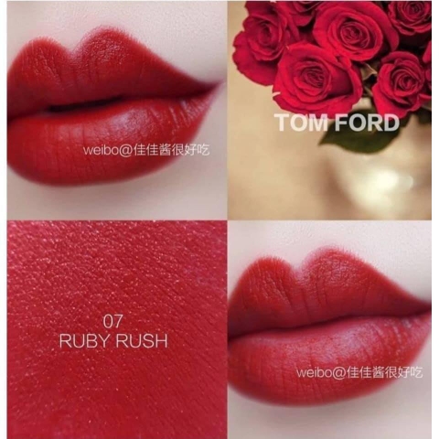 Son Tom Ford màu 07 Ruby Rush: Đỏ Thuần