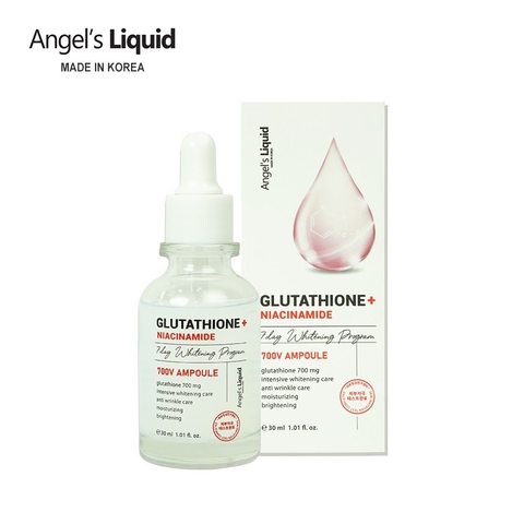 Huyết Thanh Mờ Nám Truyền Trắng Angel's Liquid Niacinamide plus Glutathione 7 Day Whitening Program 700 V-ampoule