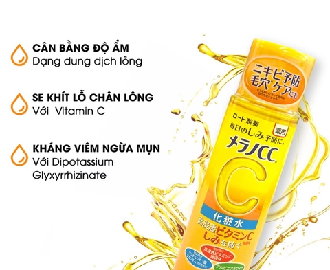 Nước hoa hồng CC melano 170ml Nhật Bản