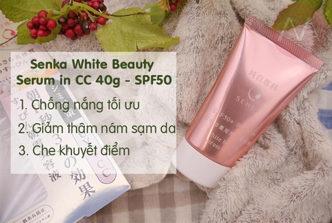 Serum dưỡng trắng da, chống nắng Senka dạng CC 3in1 - 40g