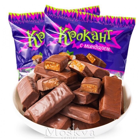 Kẹo socola nhân hạnh nhân nghiền Krokaht 500g/ gói tím