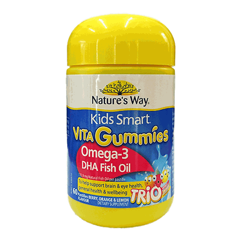 Kẹo dẻo Nature Way bổ sung Omega3 , DHA ,Fish Oil 60 viên