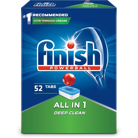 Viên rửa bát Đức Finish All In 1 ( hộp 52 Viên)