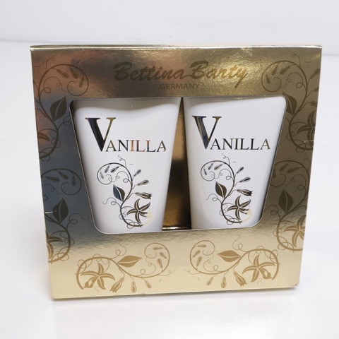 Sét 2 sữa tắm, dưỡng thể Bettina Vanilla hộp màu vàng 150ml*2