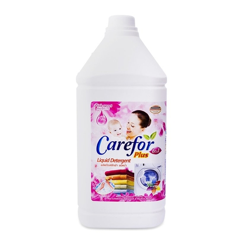 Nước giặt xả Carefor Plus 3,5L Thái Lan màu hồng