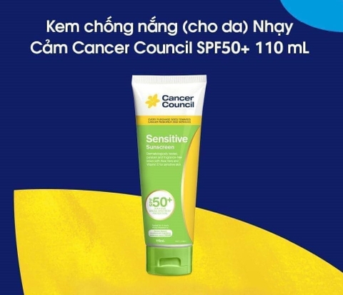 Kem chống nắng cho da nhạy cảm Sensitive Ultra Cancer Council 110ml