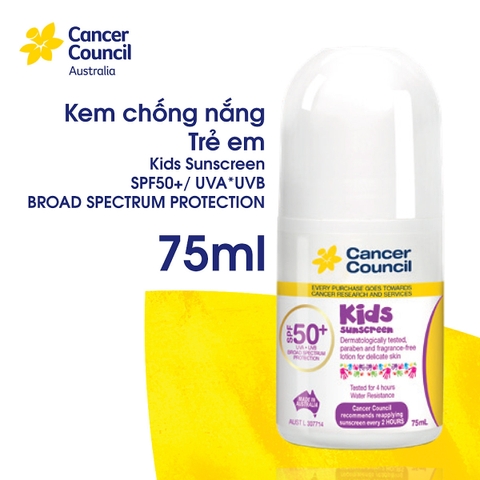 Kem chống nắng trẻ em Cancer Council Kids 75ml